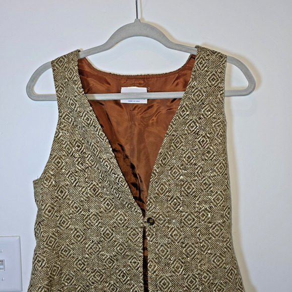 Bobbie Brooks Vintage Women’s Long Vest Sz S Pockets Old Money Preppy Equestrian - Picture 2 of 8